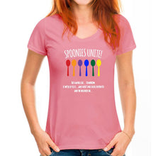 Load image into Gallery viewer, The Fibro Spot &#39;Spoonies Unite&#39; Tee for Women
