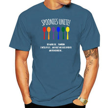 Load image into Gallery viewer, The Fibro Spot &#39;Spoonies Unite&#39; Tee for Men
